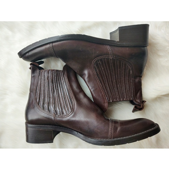 TENTAZIONE point toe brown italian booties - Picture 4 of 6